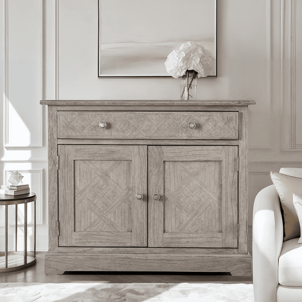 Elysium Natural Wood 2 Door 1 Drawer Sideboard